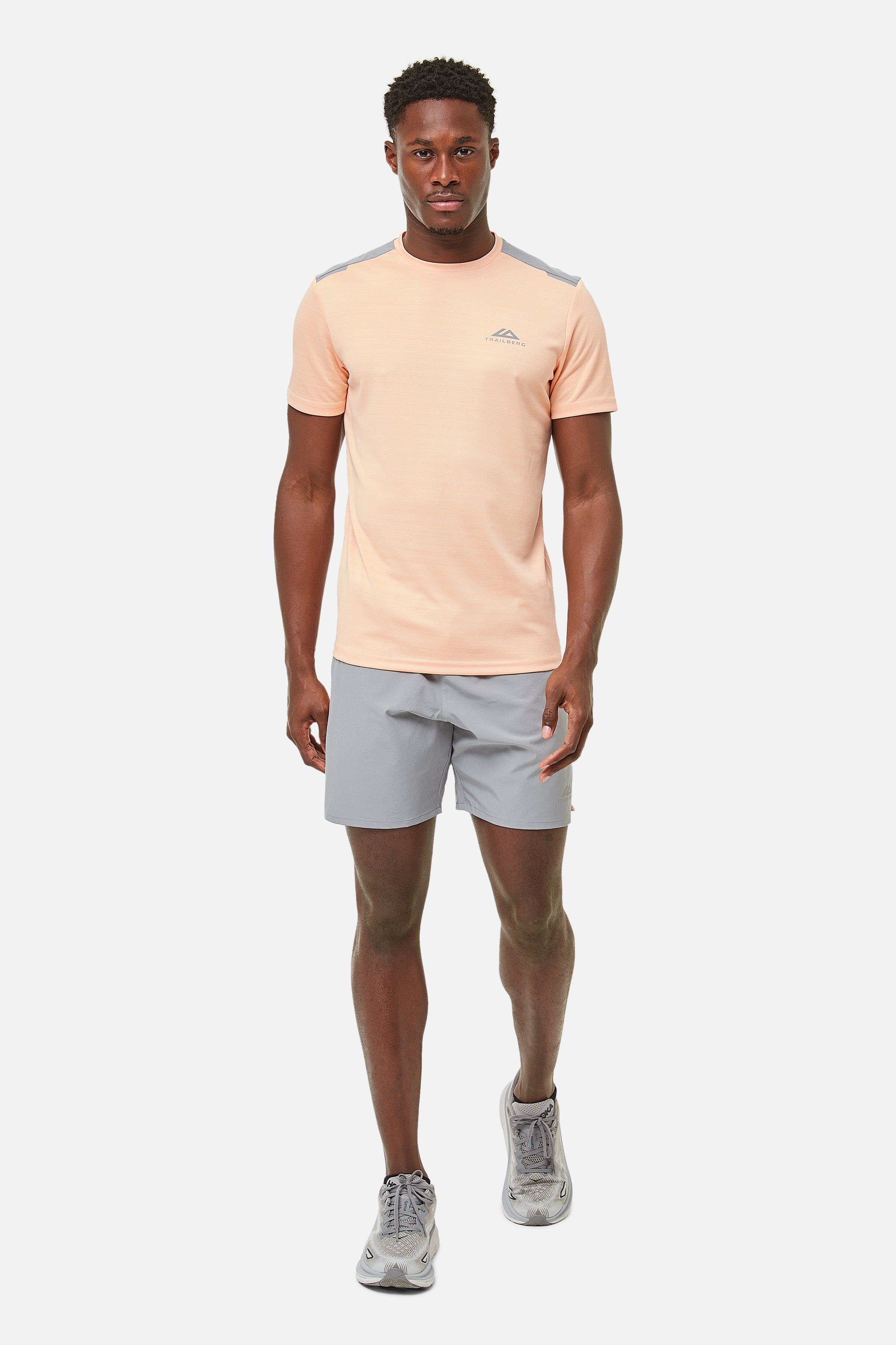 CLOUD AW24 TEE - PEACH/GREY