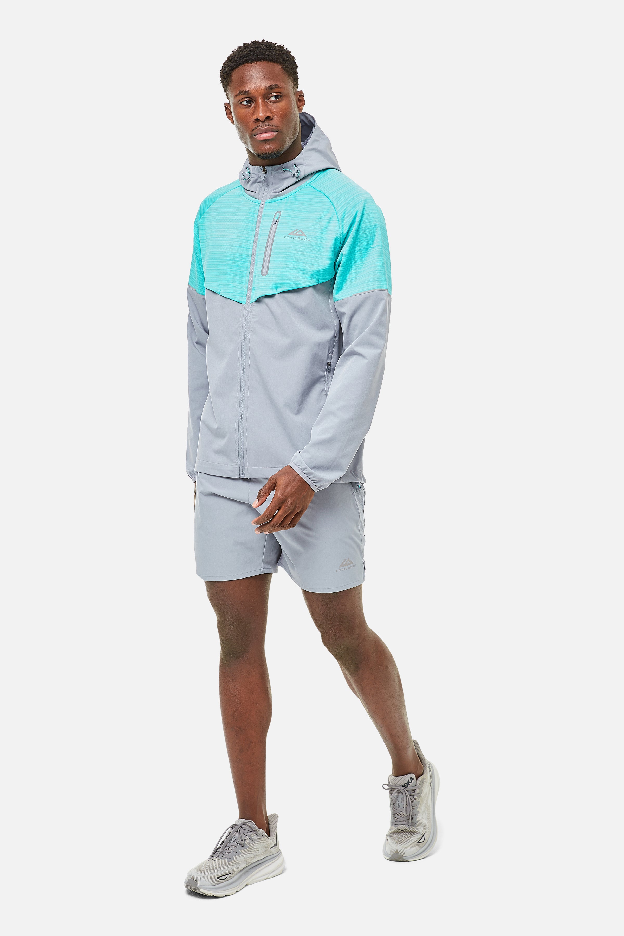 CLOUD AW24 HOOD TWINSET - LIGHT GREY/TURQUOISE