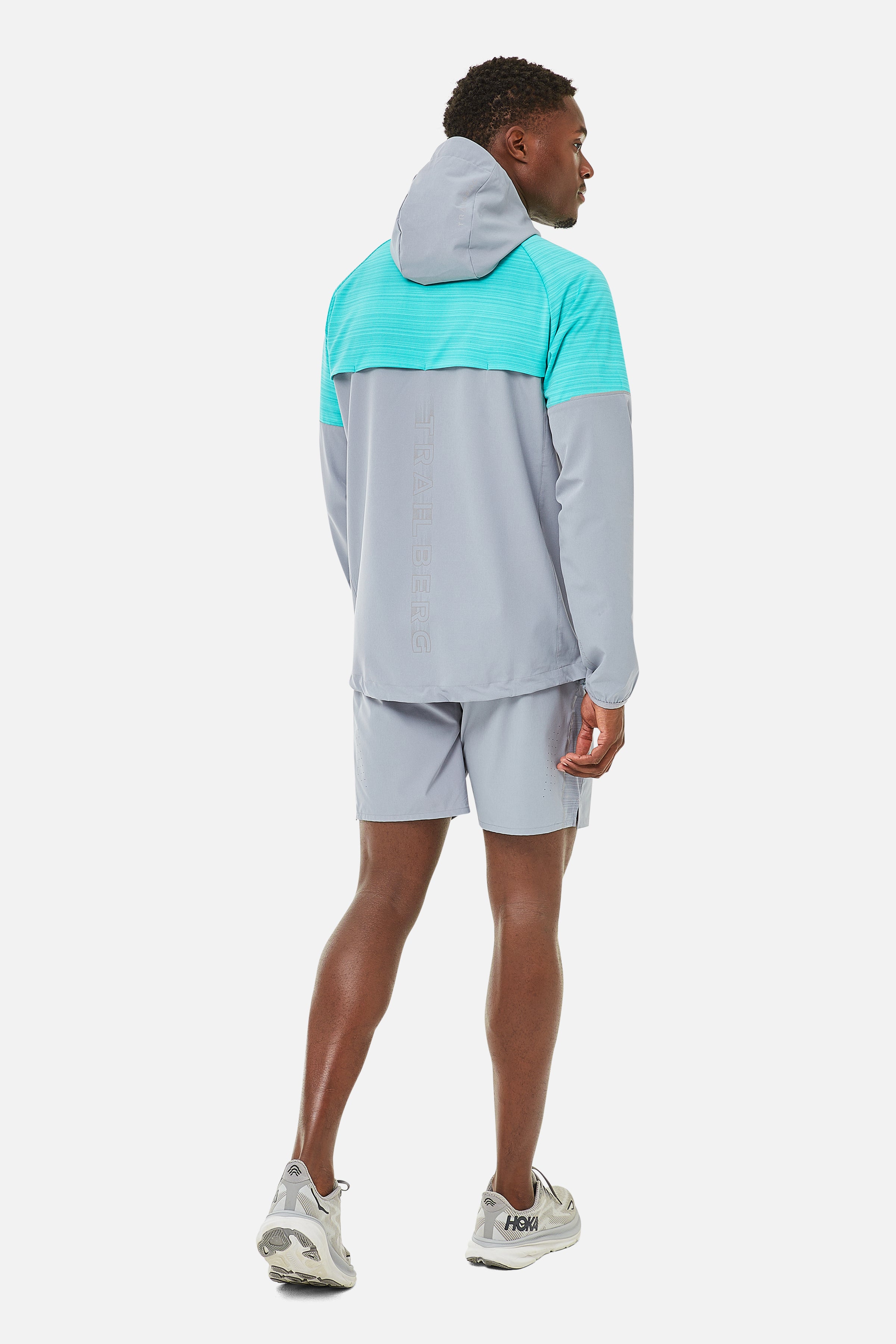 CLOUD AW24 HOOD - LIGHT GREY/TURQUOISE