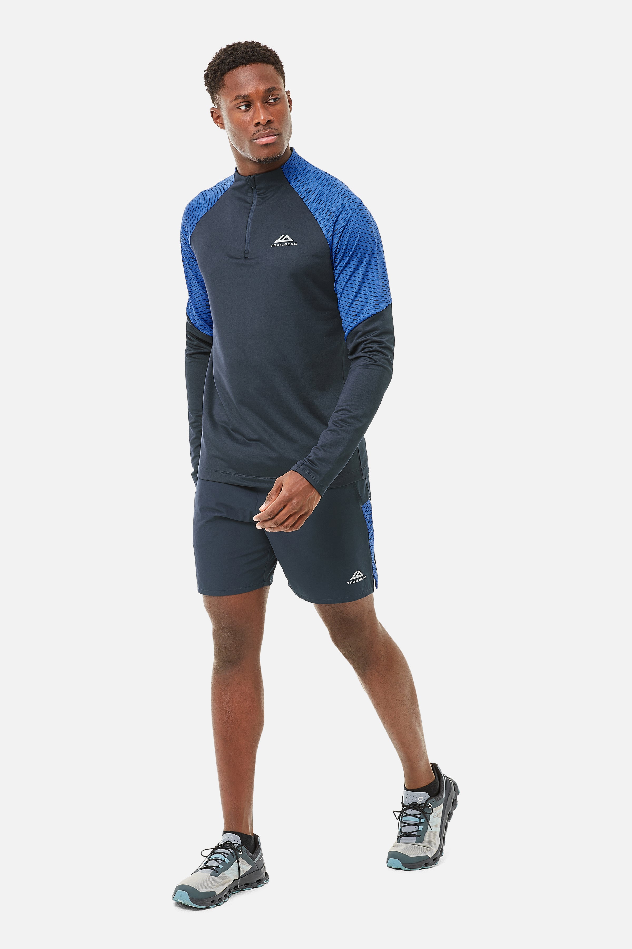 MOTION QUARTER ZIP SET - NAVY/COBALT