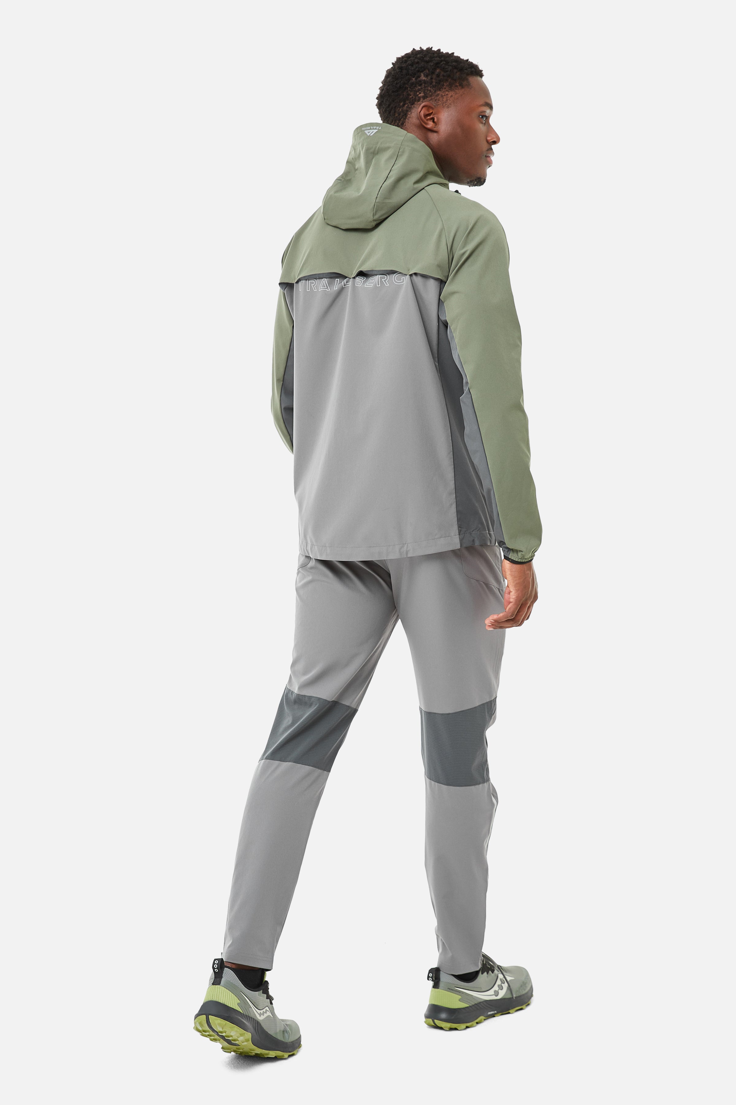 TRICOLOUR HOOD - KHAKI/GREY