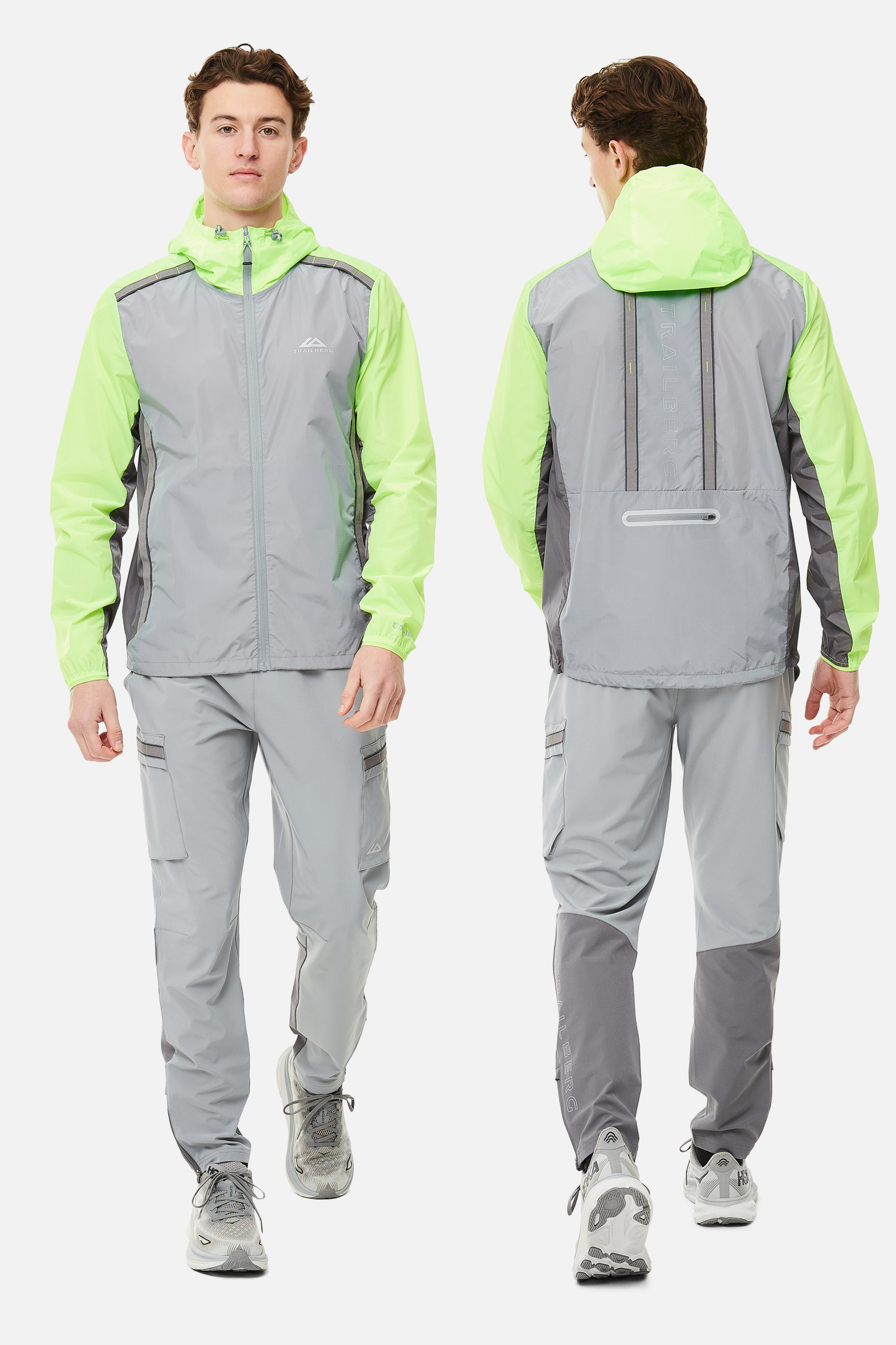 SS25 Triathlon Tracksuit - Smoke Grey/Moon Grey/Neon Lime