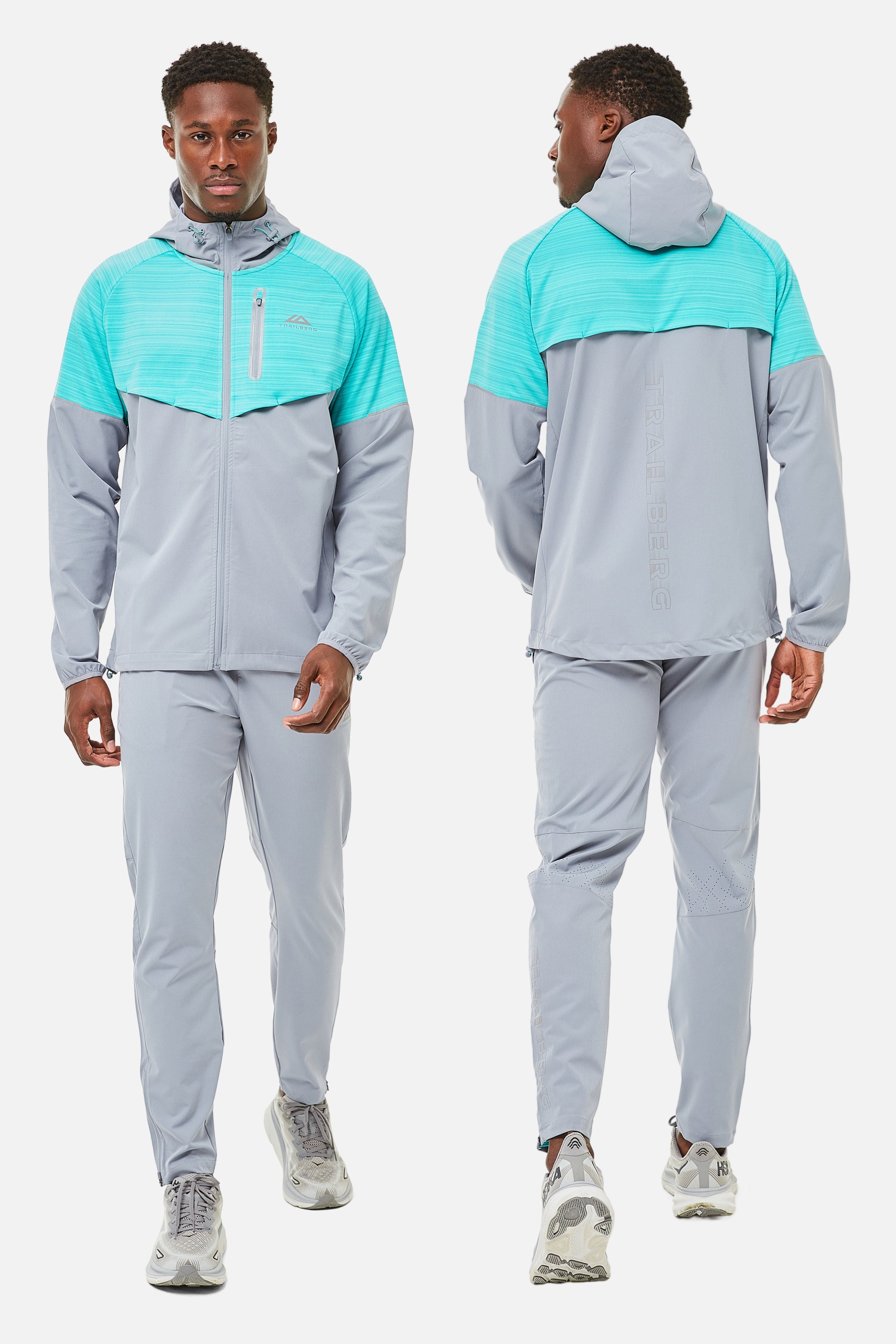 CLOUD AW24 TRACKSUIT - LIGHT GREY/TURQUOISE