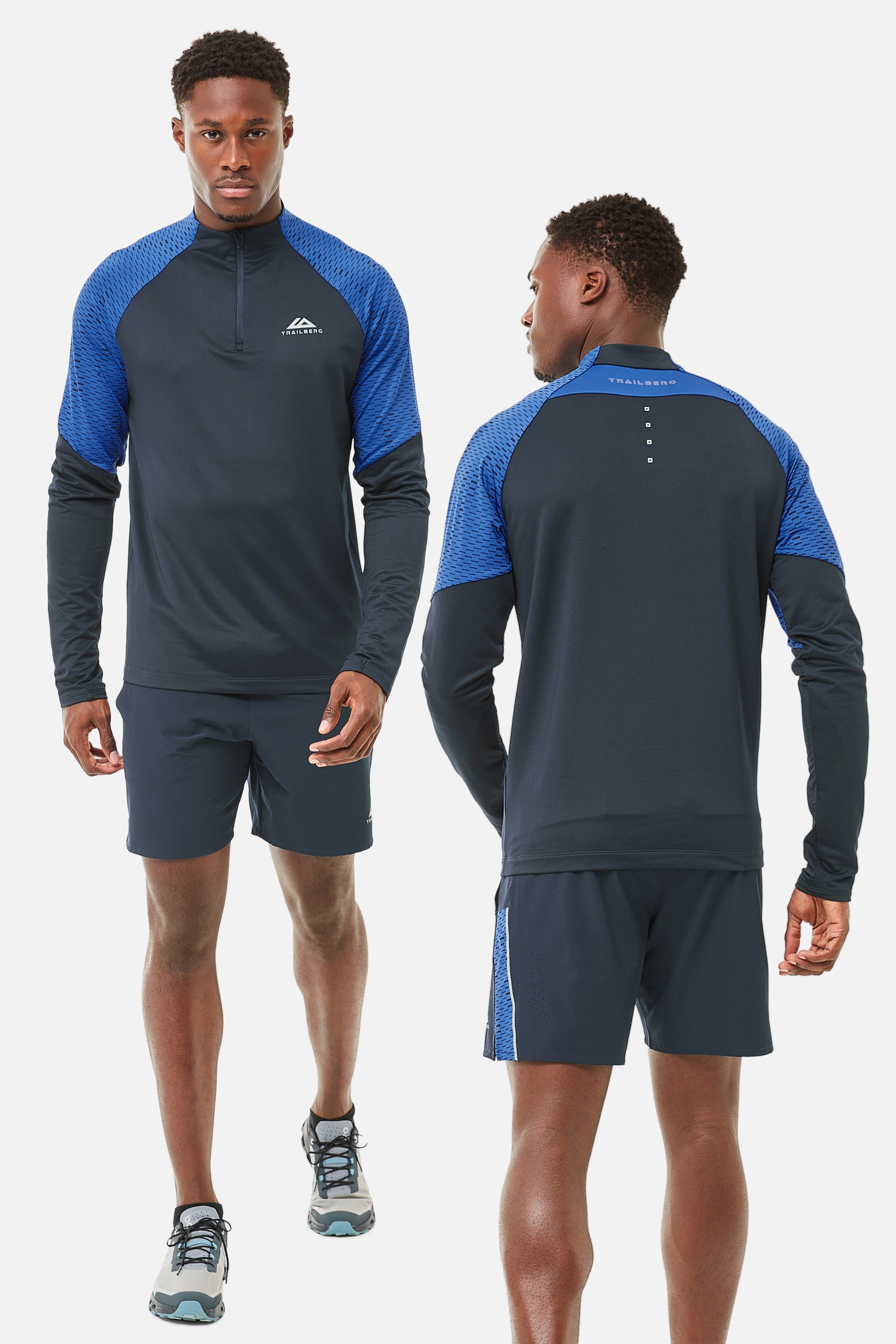 MOTION QUARTER ZIP SET - NAVY/COBALT