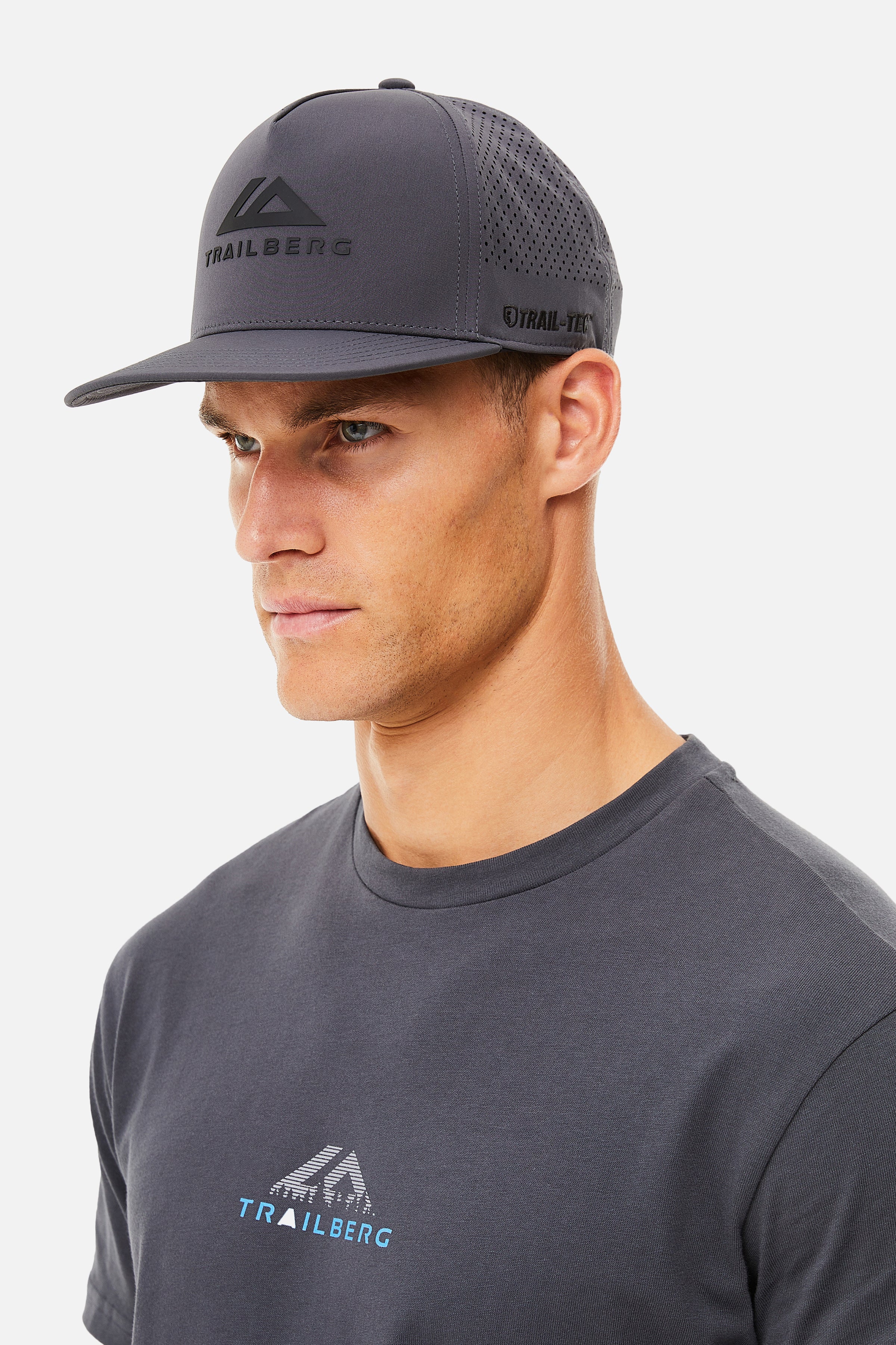 PINNACLE 5 PANEL WOVEN TECH CAP GREY