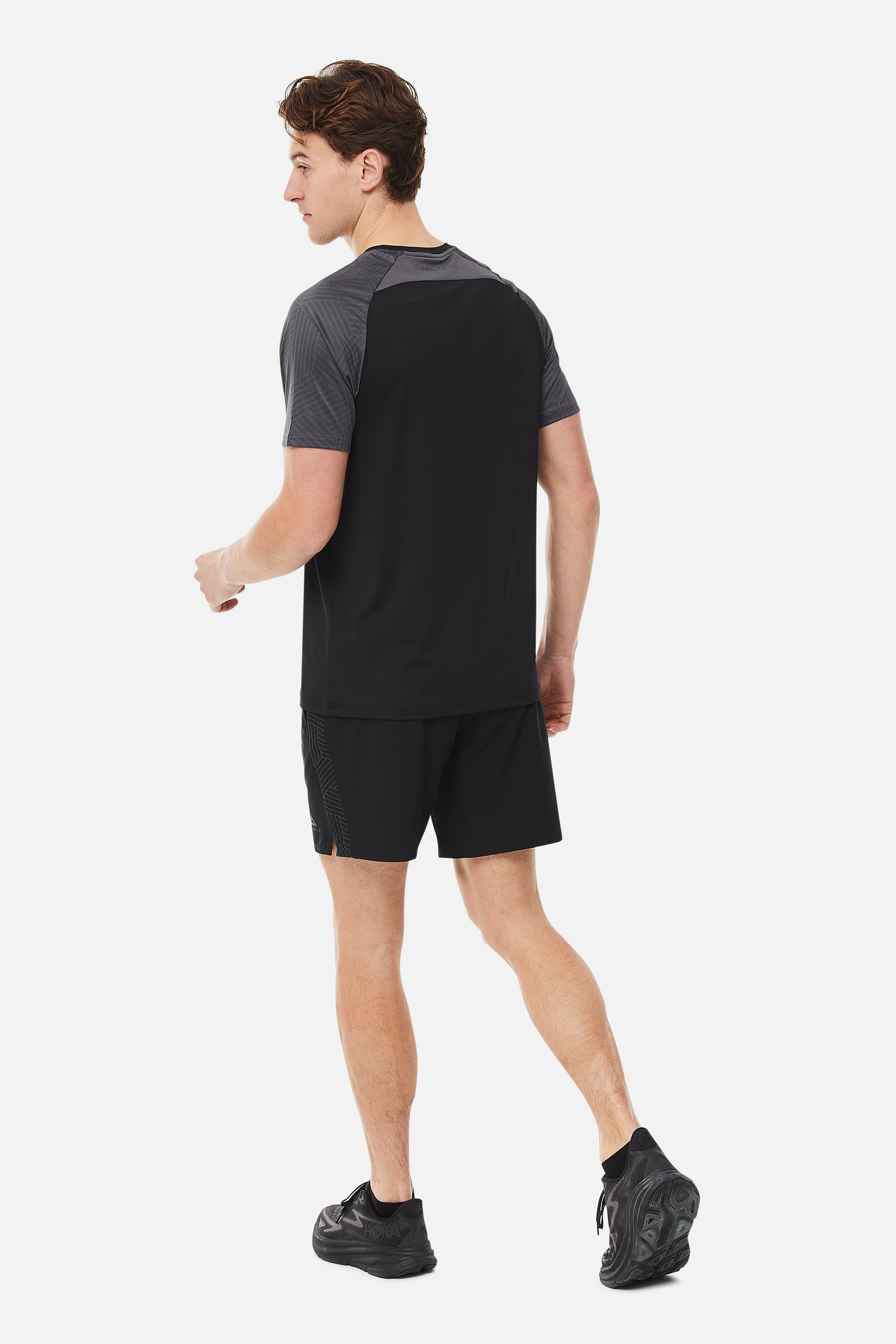 Axis Jacquard Tee - Black/Volcano Grey