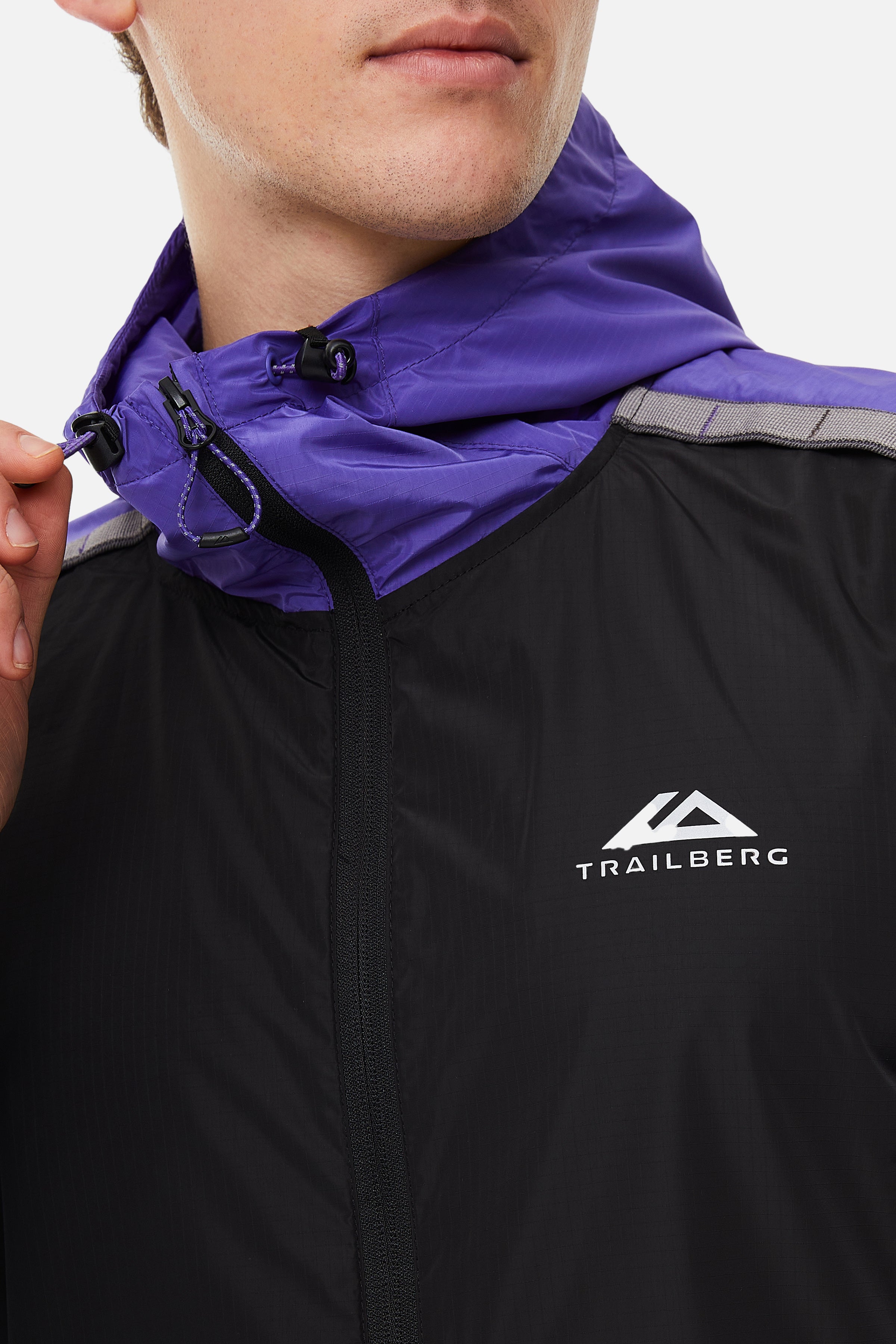 TRIATHLON WINDBREAKER -BLACK/PURPLE