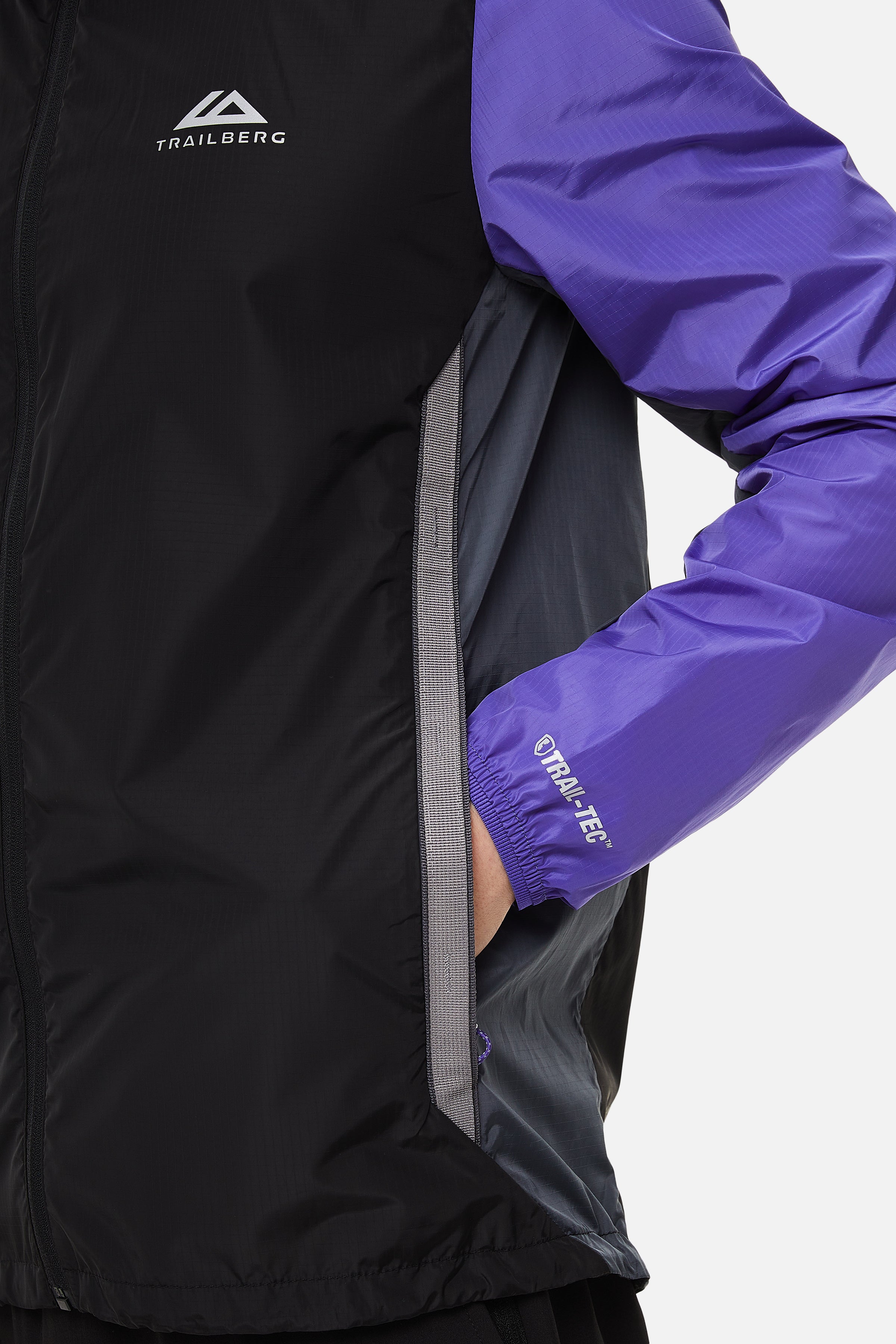 TRIATHLON WINDBREAKER -BLACK/PURPLE