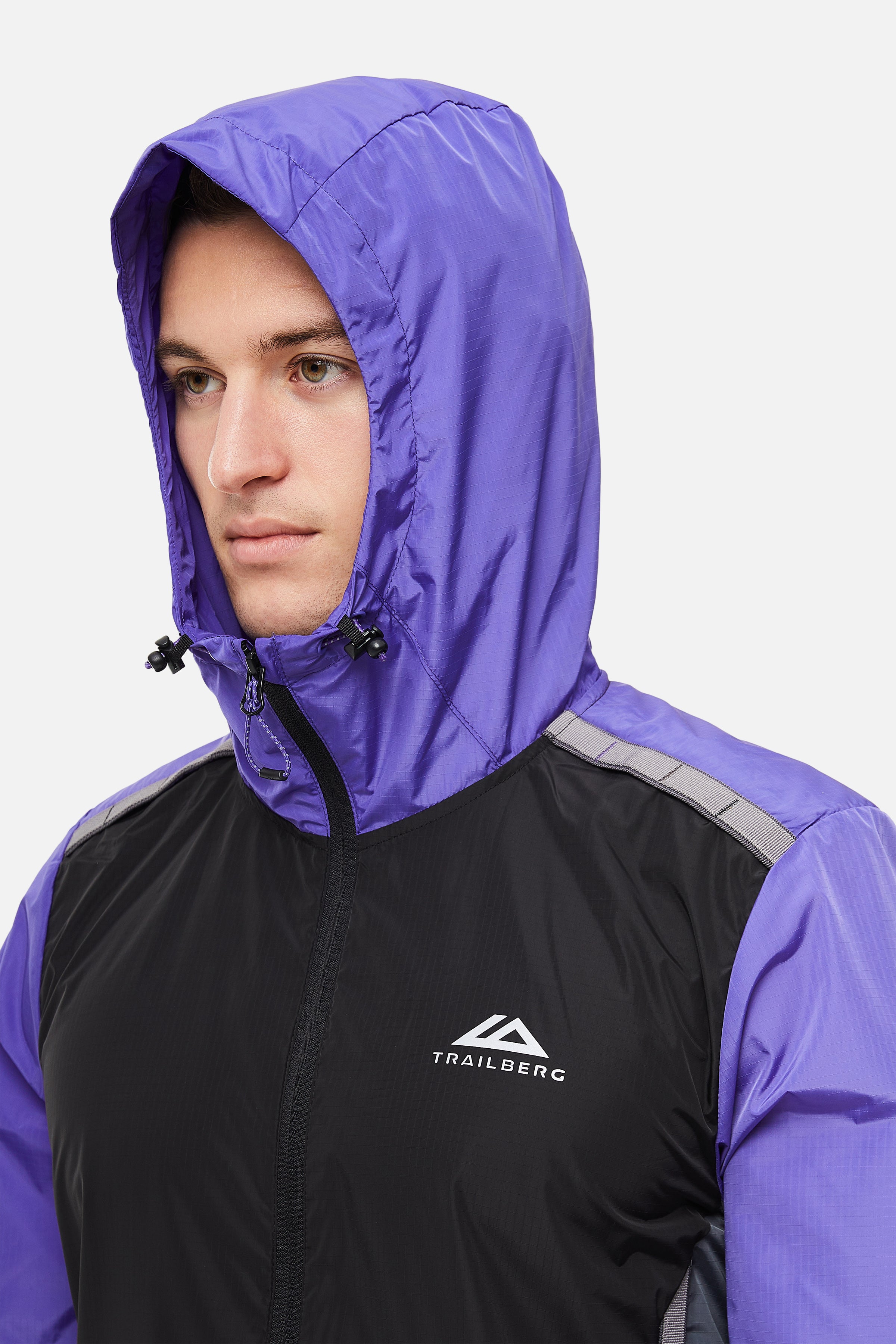 TRIATHLON WINDBREAKER -BLACK/PURPLE