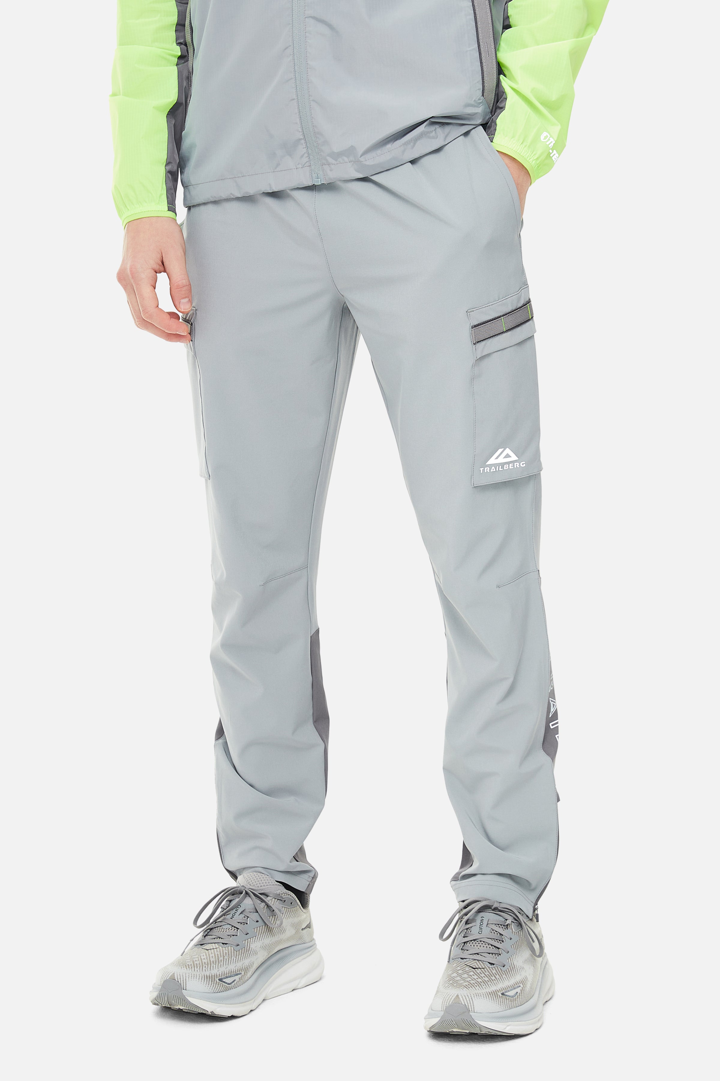 SS25 Triathlon Pant - Smoke Grey/Moon Grey/Neon Lime