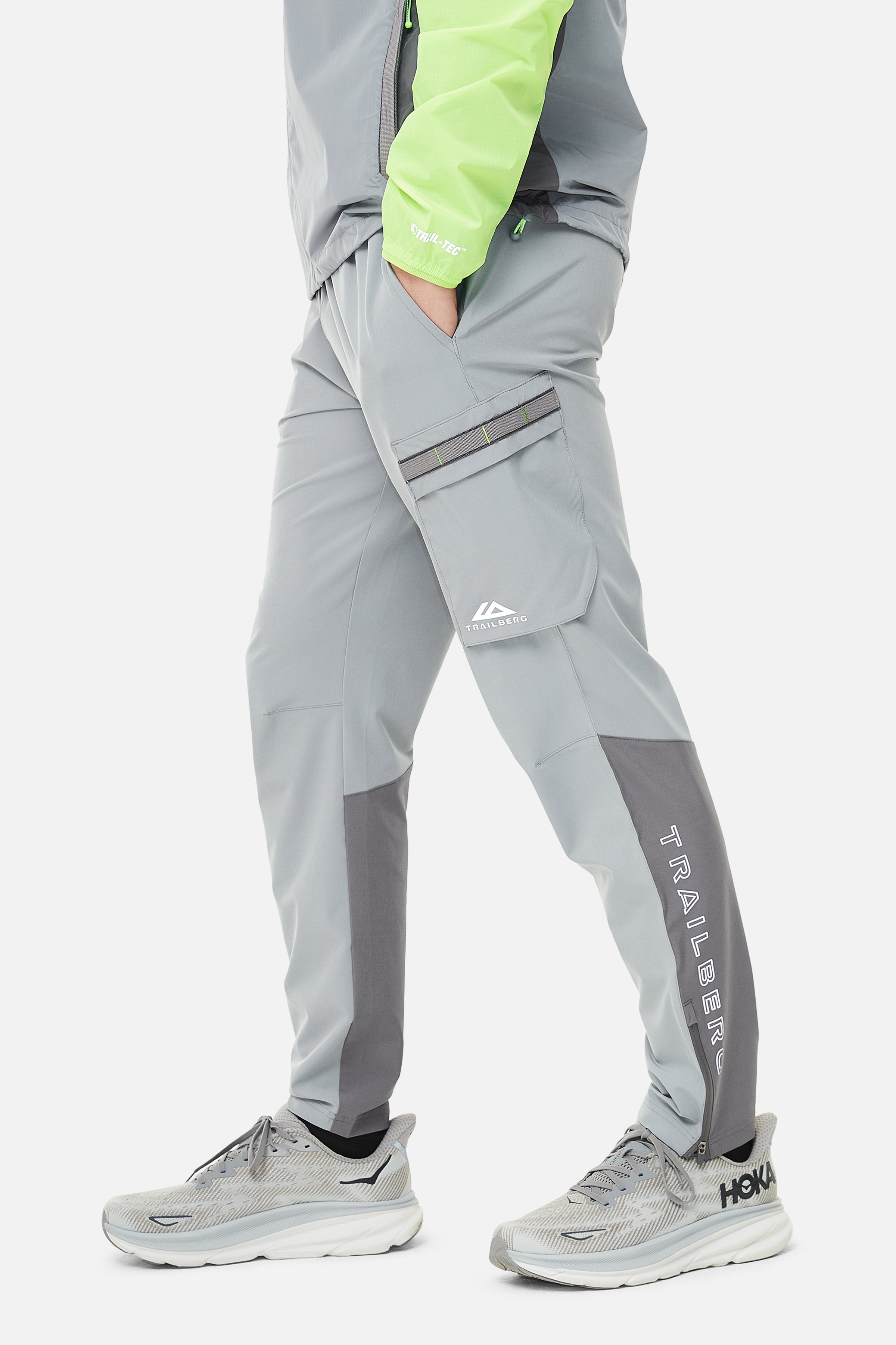 SS25 Triathlon Pant - Smoke Grey/Moon Grey/Neon Lime