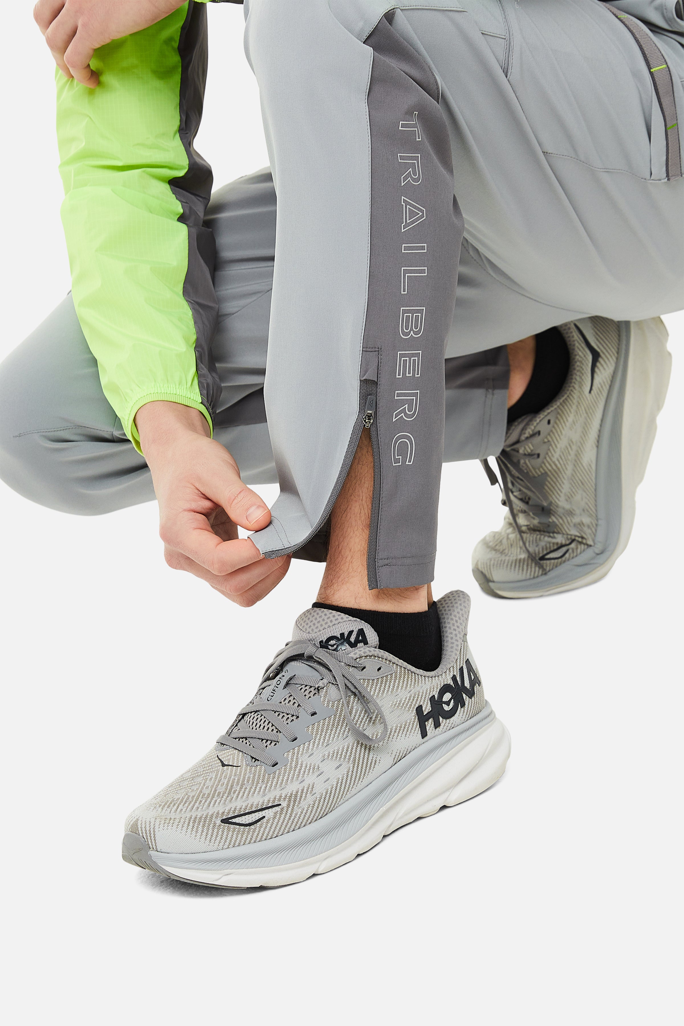 SS25 Triathlon Pant - Smoke Grey/Moon Grey/Neon Lime