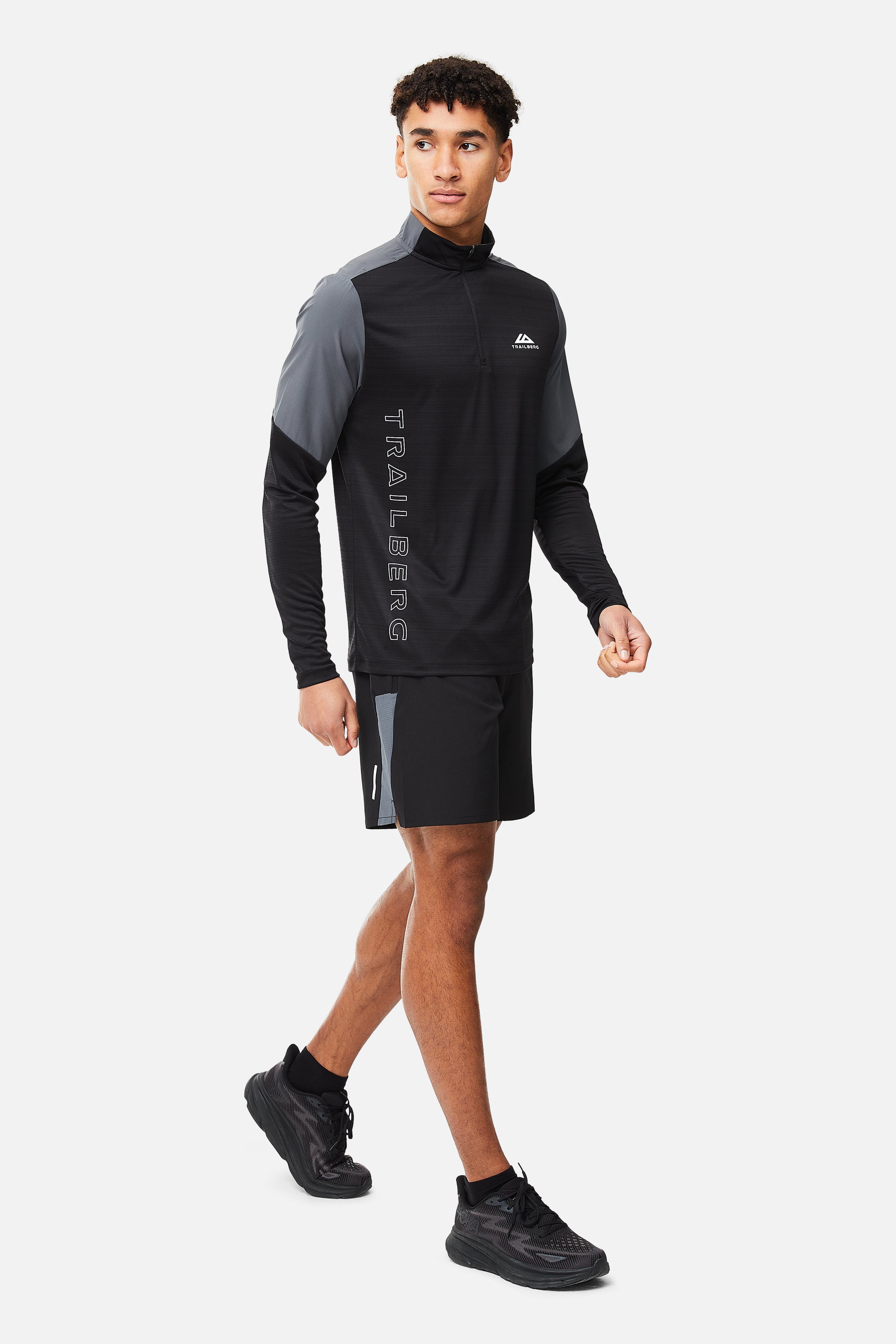 SS25 Triathlon Quarter Zip Set - Black/Iron Grey