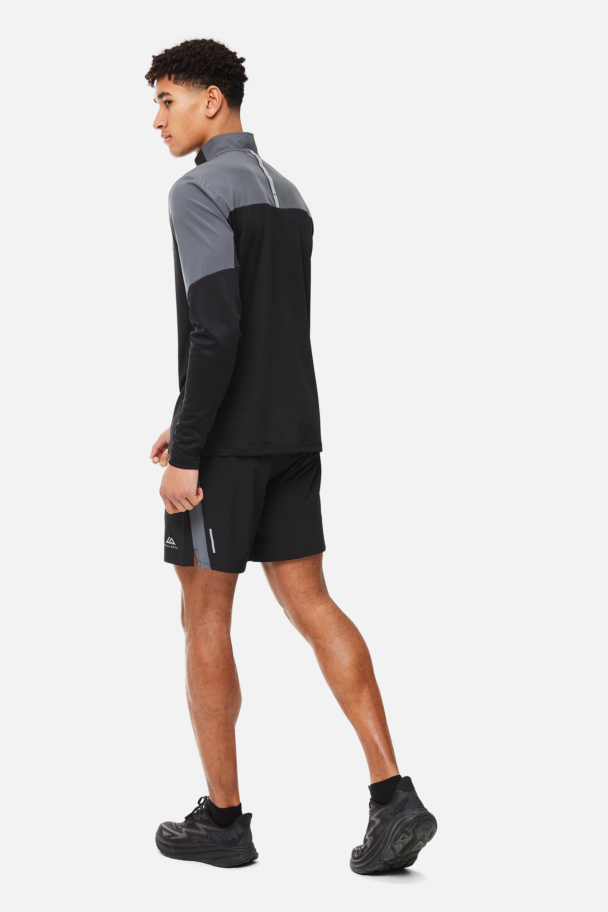 SS25 Triathlon Quarter Zip - Black/ Iron Grey