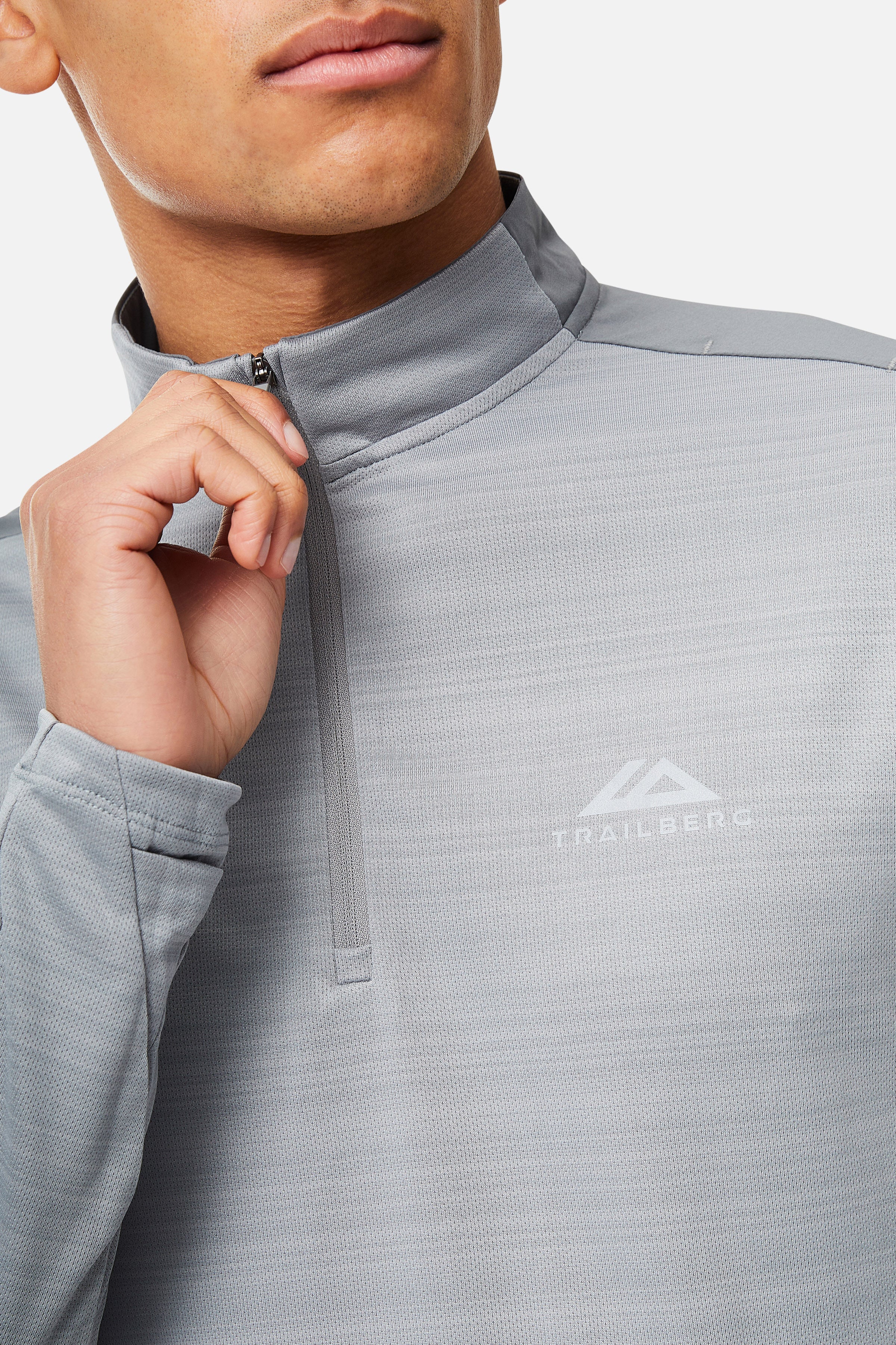 SS25 Triathlon Quarter Zip - Moon Grey/Smoke Grey