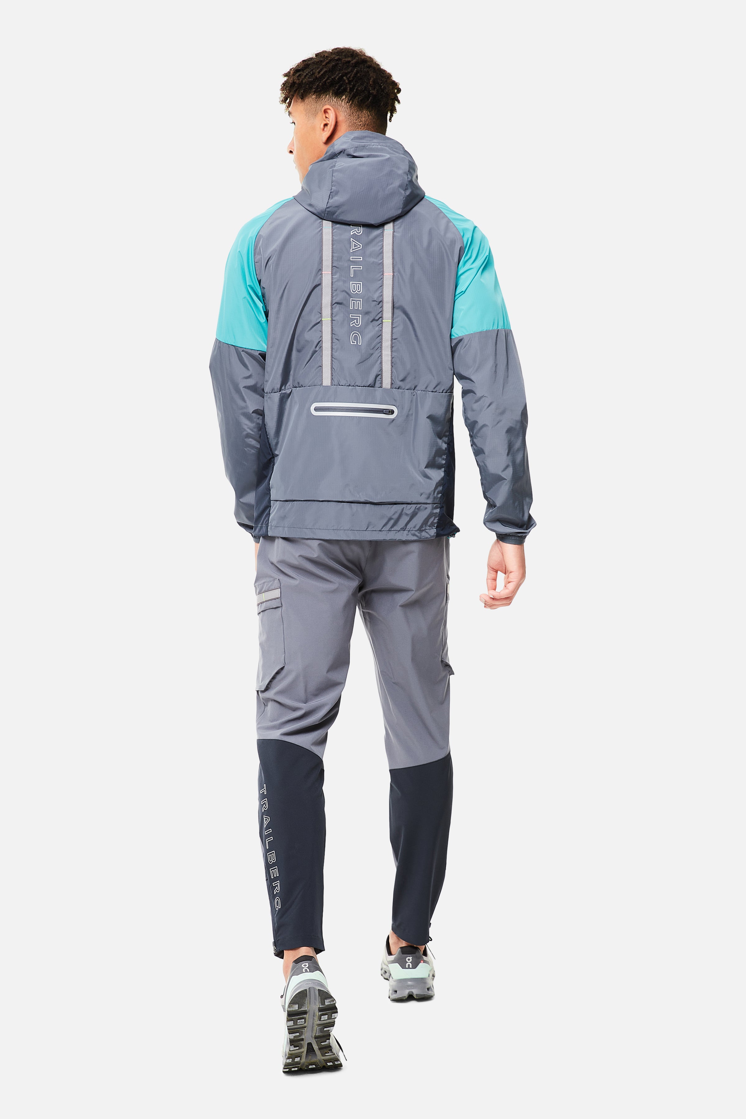 TRIATHLON 3.0 WINDBREAKER - MID GREY/TURQUOISE