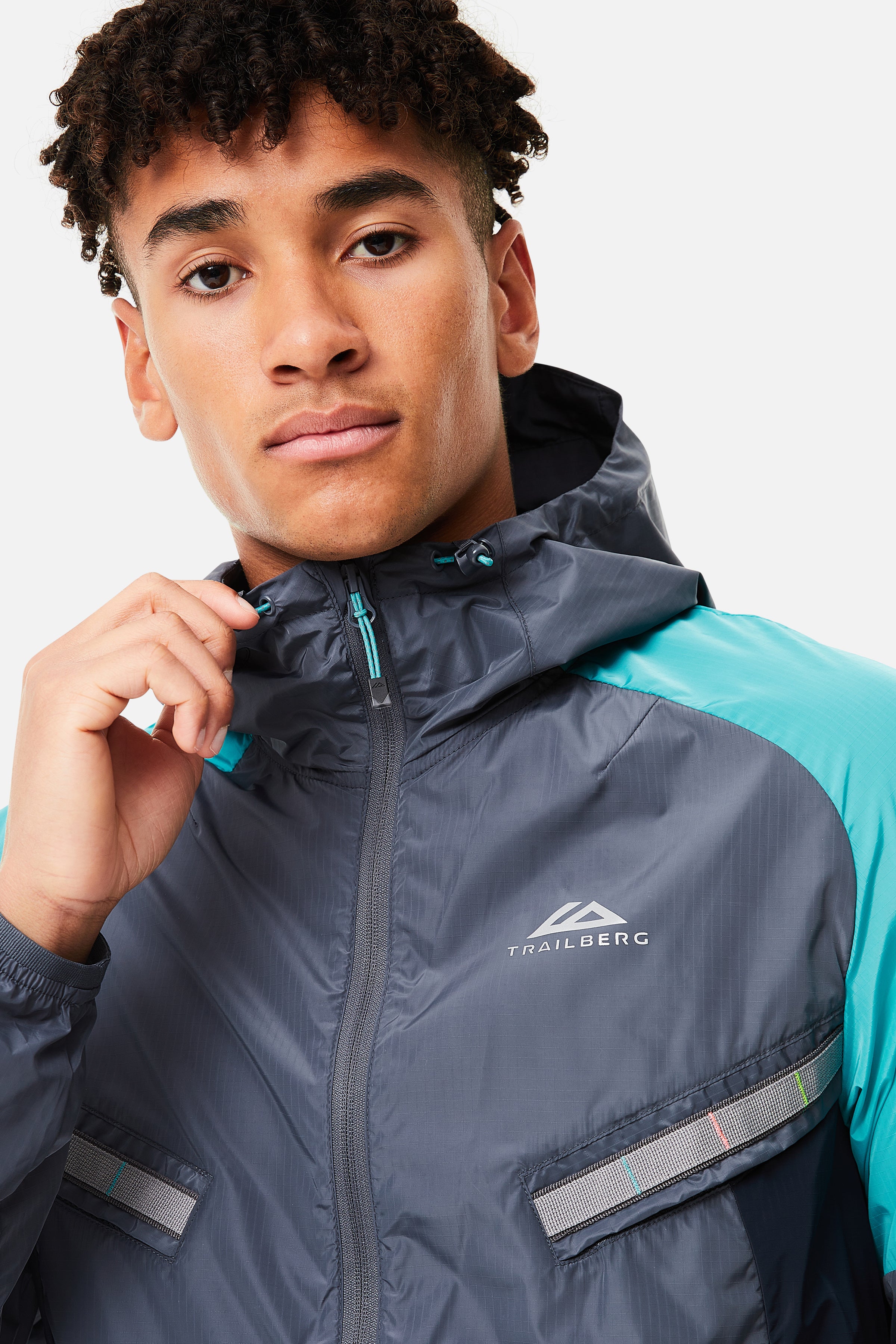 TRIATHLON 3.0 WINDBREAKER - MID GREY/TURQUOISE