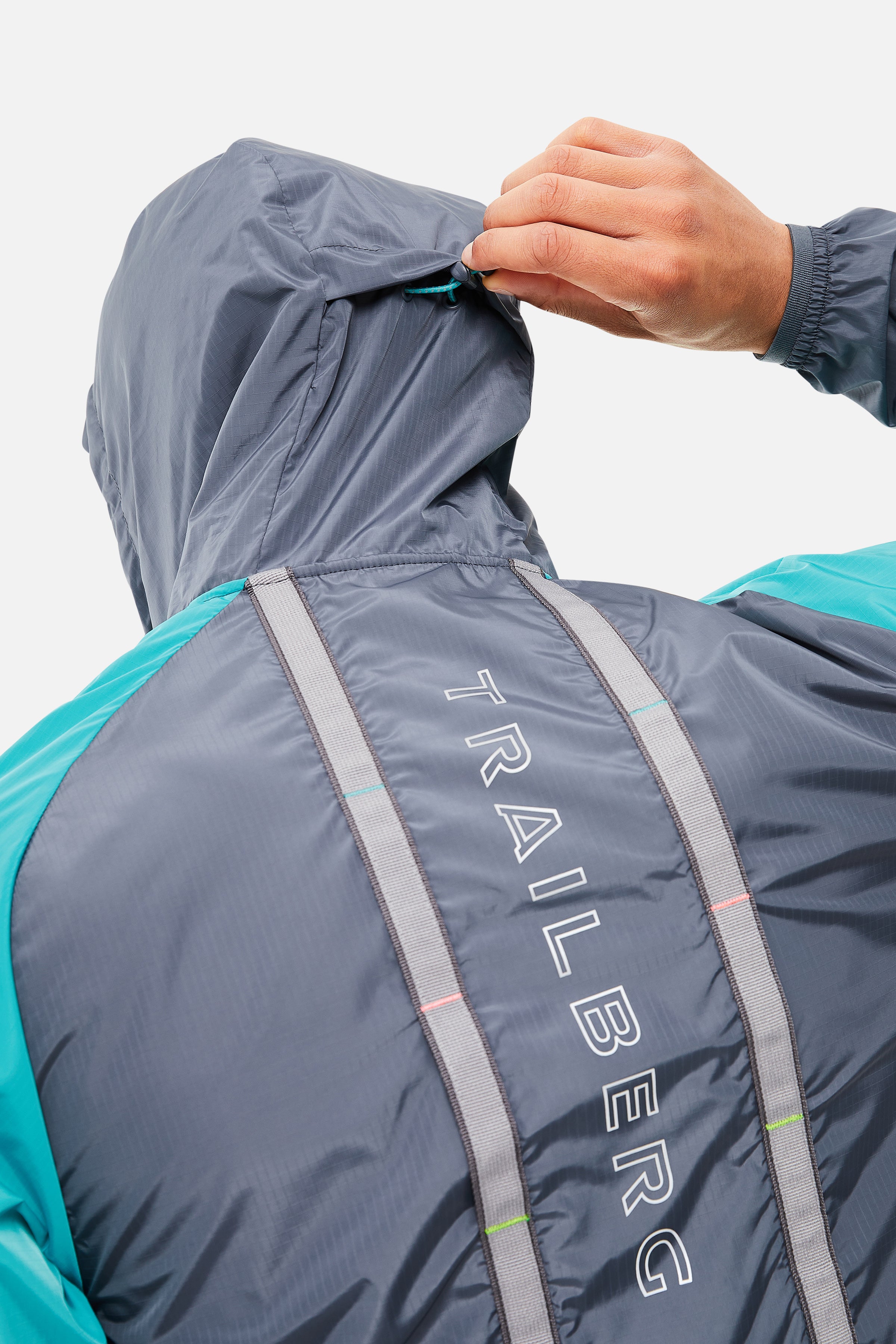 TRIATHLON 3.0 WINDBREAKER - MID GREY/TURQUOISE