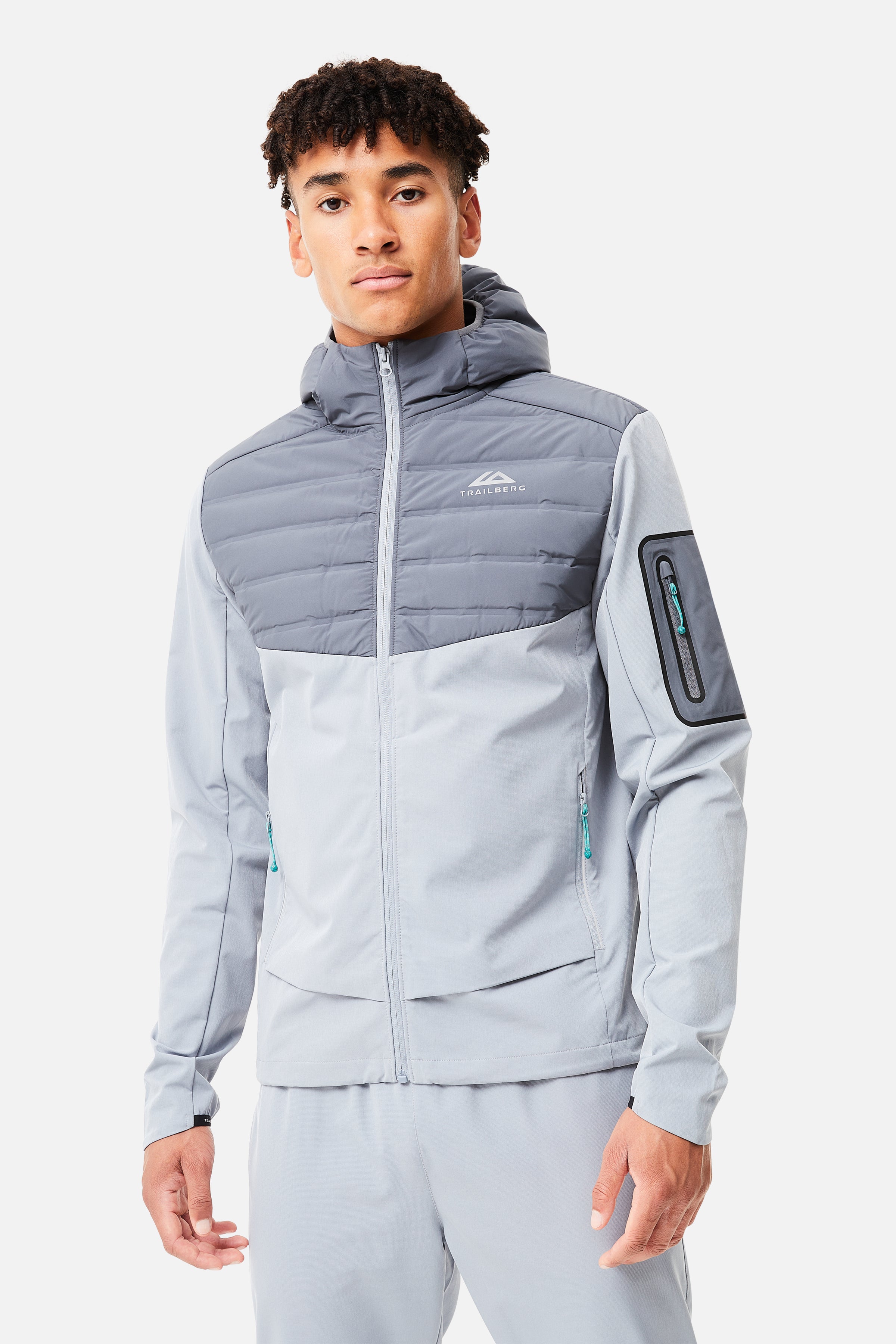 Rhine Hybrid Cloud Tracksuit - Mid Grey/Light Grey