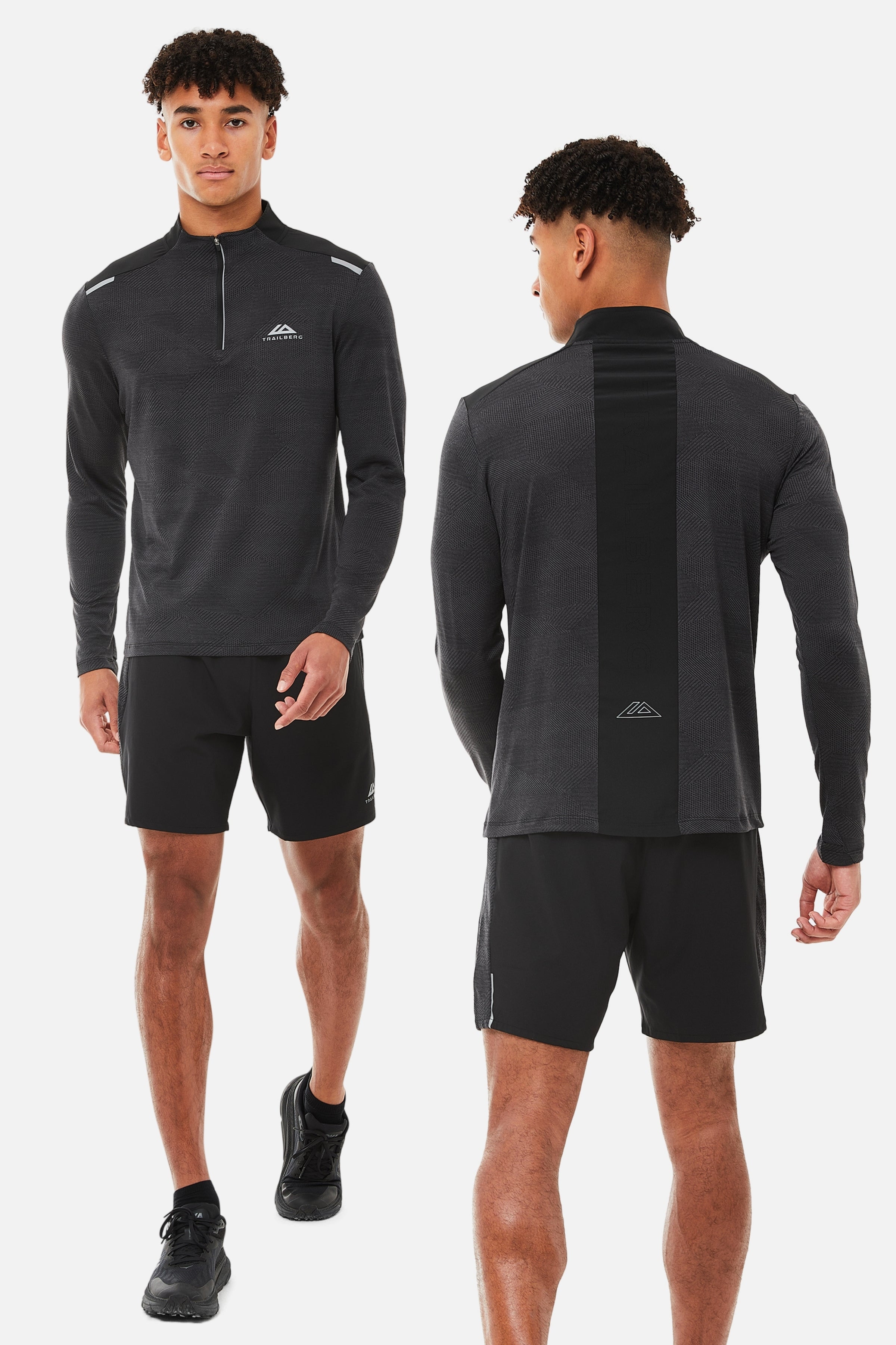 DIMENSION QUARTER ZIP SET - BLACK/GREY