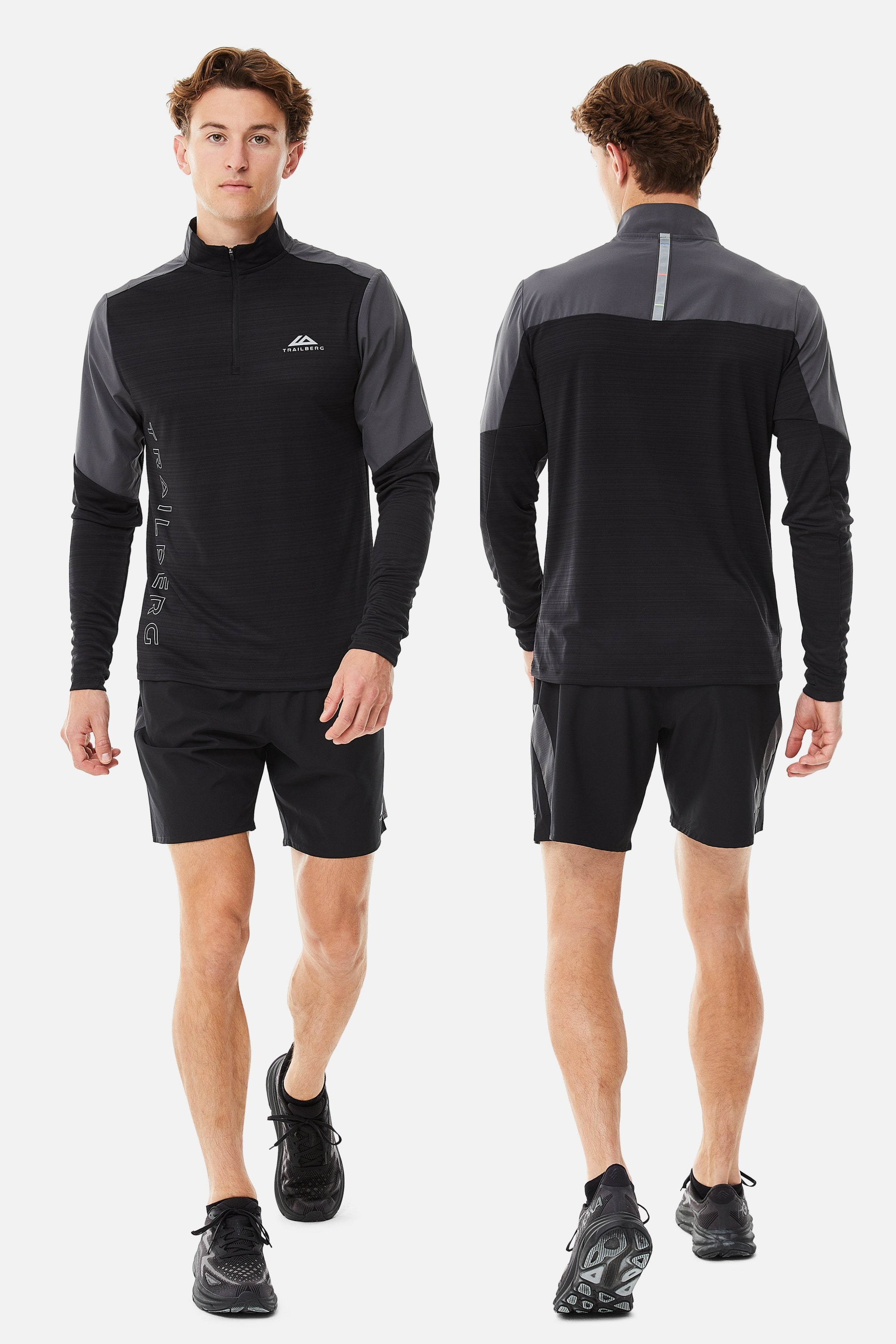 AW24 Triathlon Quarter Zip Set - Black/Grey